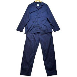 Goodfellow & Co Men's 2 Pcs Pajama Set Button Front Shirt Long Sleeve Sz XL Blue